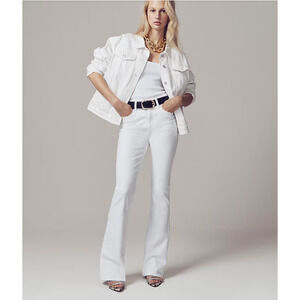 J. Crew Skinny Flare Jeans 27 27P P27 White NWT Denim Women's BO803 J.Crew